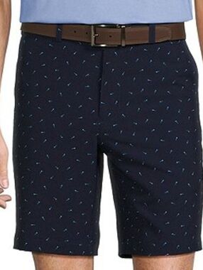 Performance Classic Fit Flat Front 9" Seersucker Golf  Shorts Sz 46 NEW B4